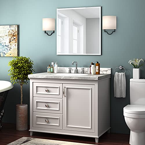 KOHROS SQUARE BEVELED POLISHED FRAMELESS WALL MIRROR FOR BATHROOM, 23.6"X23.6" - Like New