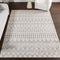 NULOOM 5X7 MOROCCAN BLYTHE AREA RUG GREY FADED BOHEMIAN DESIGN STAIN RESISTANT - Brand New