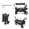 WONDERFOLD X2 PUSH & PULL STROLLER WAGON 2 SEATER - COLLAPSIBLE STONE GRAY - Like New