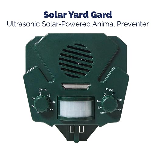 BIRD-X SOLAR YARD GARD ULTRASONIC SOLAR-POWERED ANIMAL DECOY - BLACK - Like New