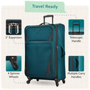 US TRAVELER AVIRON BAY EXPANDABLE SOFTSIDE LUGGAGE SPINNER 2-PIECE SET PURPLE - Like New