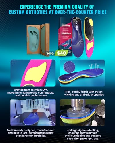 High Arch Support Plantar Fasciitis Insoles: Heavy Duty Shoe Inserts for Women - Like New