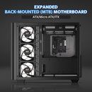 DARKFLASH ATX MID-TOWER GAMING PC CASE BACK PLUG-IN BTF MOTHERBOARD - BLACK - Like New