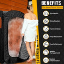 OULUU PORTABLE STEAM SAUNA BOX, 2.6L STEAMER, POPUP SAUNA, REMOTE, BLACK - Like New