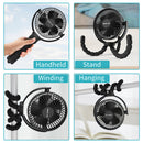 OPOLAR 5200MAH FLEXIBLE TRIPOD CLIP FAN - BLACK - Like New