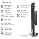 HONEYWELL DIGITAL CERAMIC TOWER HEATER 1500 WATT OSCILLATING CERAMIC HEATER - Like New