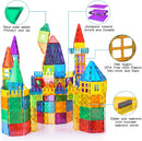 AFUNX 130 PCS Magnetic Tiles Building Blocks 3D Clear Construction - Multicolor Like New