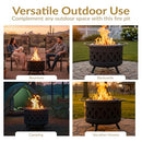 Sunnydaze 30" Crossweave Smokeless Patio Fire Pit Wood Burning Black Finish - Like New