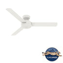 HUNTER FAN CC50811 52" CEILING FAN 3 BLADES CONTEMPORARY FINISH MATTE WHITE - Like New