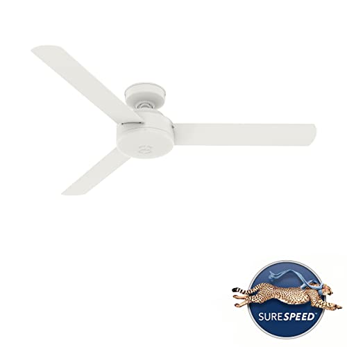 HUNTER FAN CC50811 52" CEILING FAN 3 BLADES CONTEMPORARY FINISH MATTE WHITE - Like New