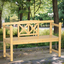 - Outdoor Bench, 4ft Patio Wooden Bench, Weatherproof Sturdy Wood Frame - Like New