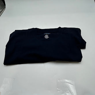 BLACK ICE THE PLAIN STRETCH T-SHIRT WITH SHORT SLEEVES - SIZE: MEN L - NAVY - Brand New