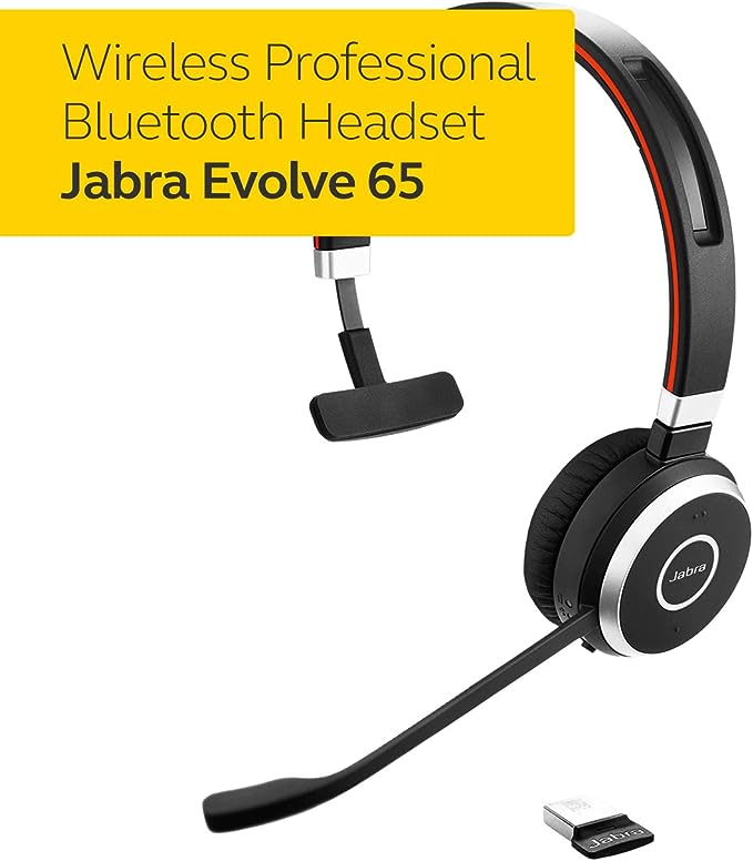 Jabra Evolve 65 UC Wireless Headset Mono 6593-829-409 - Black Like New