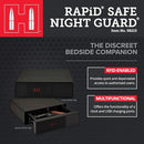 HORNADY RAPID SAFE NIGHT GUARD NIGHTSTAND GUN SAFE RFID READER 98215 - BLACK - Like New