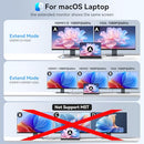 USB C Docking Station Dual Monitor HDMI Adapter USB C Hub Multi Adapt - Black - Like New