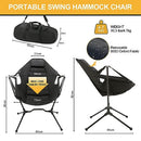 Nastarki Portable Hammock Camping Chair Aluminum Swinging Recliner - Black - Brand New