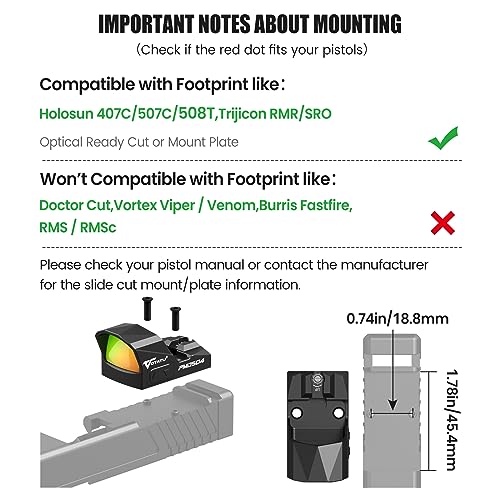 VOTATU PMD504-R MULTIPLE RETICLE RED DOT SIGHT - BLACK - Like New
