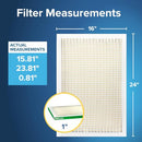 FILTRETE 16X24X1 AC FURNACE AIR FILTER MERV 8 6 PACK 725-6PK-EC - Blue - Brand New