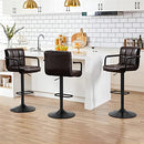 Furnimart 30" Faux Leather Upholstered Bar Stool Adjustable Set of 2 - Brand New