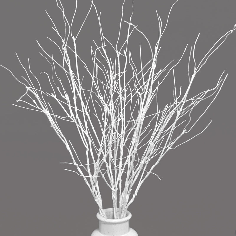 VANTREE 10 PCS ARTIFICIAL BRANCHES CURLY WILLOW BRANCHES OLIVE BRANCHES - WHITE - Brand New