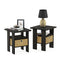Furinno Andrey Set of 2 End Side Table Night Stand Bedside Table - Espresso - Like New