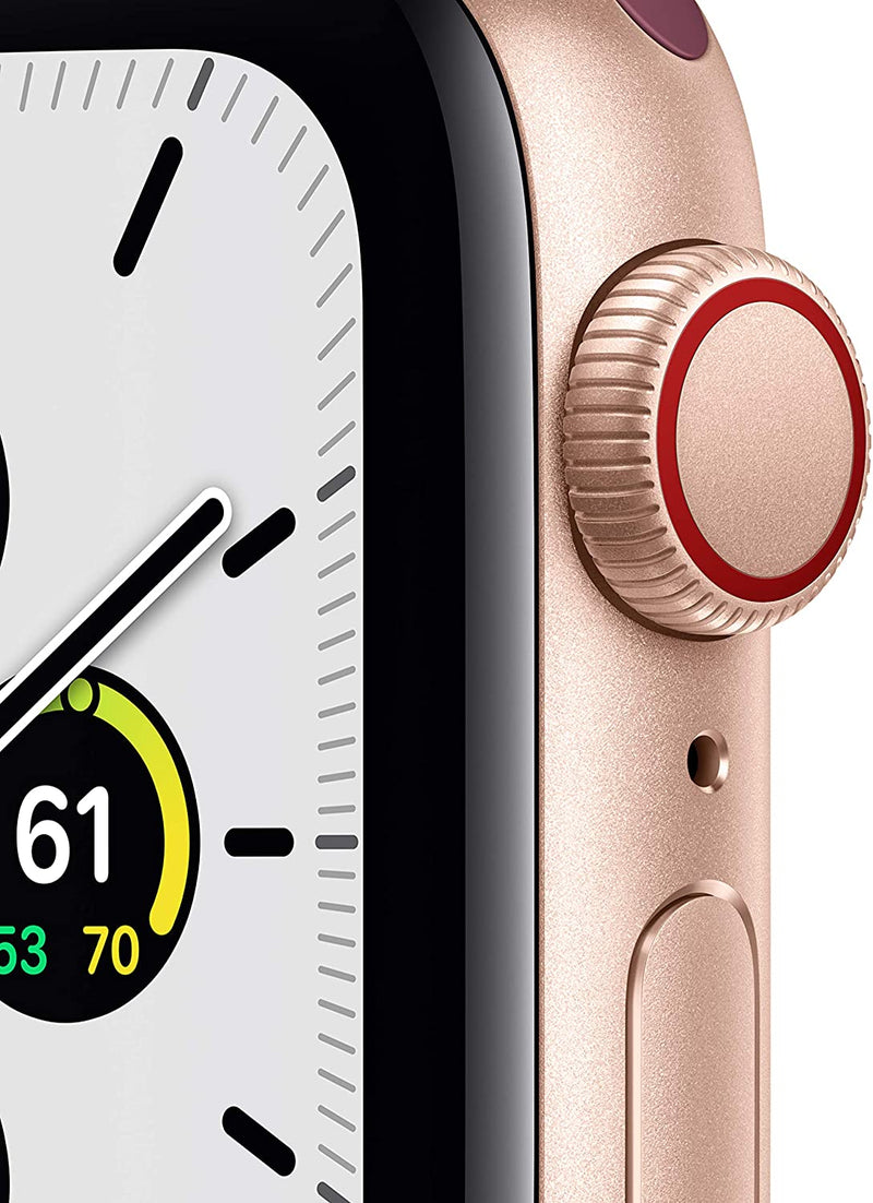APPLE WATCH SE ( GPS + LTE ) 40mm GOLD ALUMINUM CASE WITH PLUM SPORT LOOP - Like New