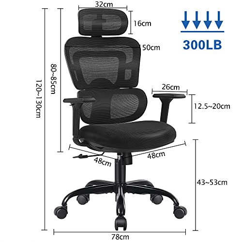 FELIXKING Ergonomic Office Chair Wiht Lumbar Support - FK968 BLACK - Like New