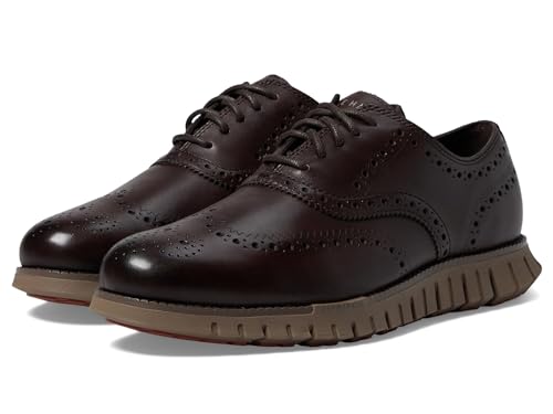 COLE HAAN MEN'S ZEROGRAND REMASTERED WINGTIP OXFORDS DARK CHOCOLATE/IRISH COFFEE - Brand New