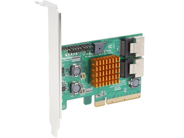 HighPoint RocketRAID 2720A RR2720A PCI-Express 2.0 x8 Low Profile SATA / SAS