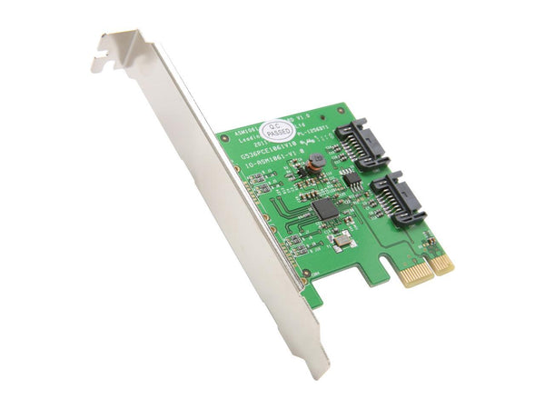 I/O CREST 2 Port SATA III PCI-e 2.0 x1 Controller Card Asmedia ASM1061