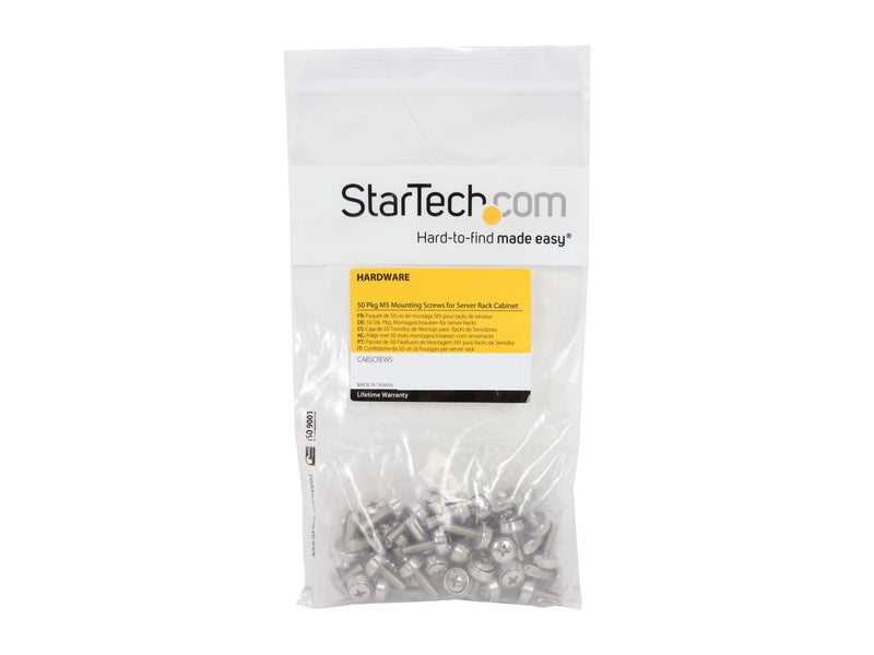 StarTech.com CABSCREWS 50 Pkg M5 Mounting Screws for Server Rack Cabinet