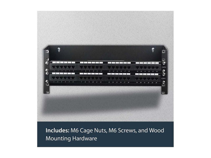 StarTech.com WALLMOUNTH4 4U 19in Hinged Wall Mounting Bracket for Patch Panels