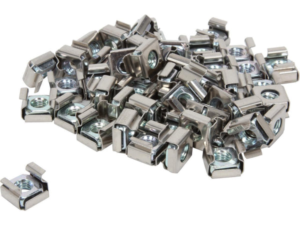 StarTech.com CABCAGENUTS6 50 Pkg M6 Cage Nuts for Server Rack Cabinet