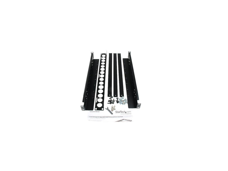 StarTech.com UNIRAILS1U 1U Fixed 19" Adjustable Depth Universal Server Rack
