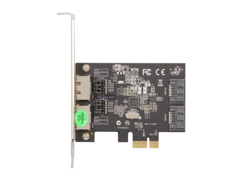 StarTech.com PEXESAT322I PCI-Express x1 Low Profile Ready SATA III (6.0Gb/s) 2