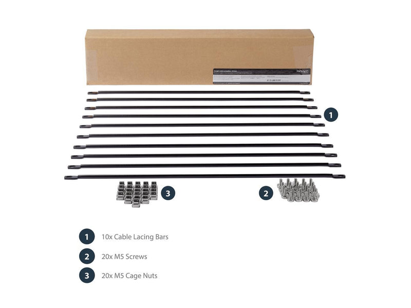 StarTech CMLB10 StarTech.com Cable Lacing Bar - 10 Pack - 75 degrees - 4 in