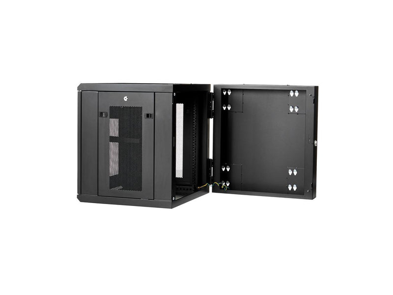 StarTech.com  4-Post 12U Wall Mount Network Cabinet with 1U Shelf, 19" Hinged