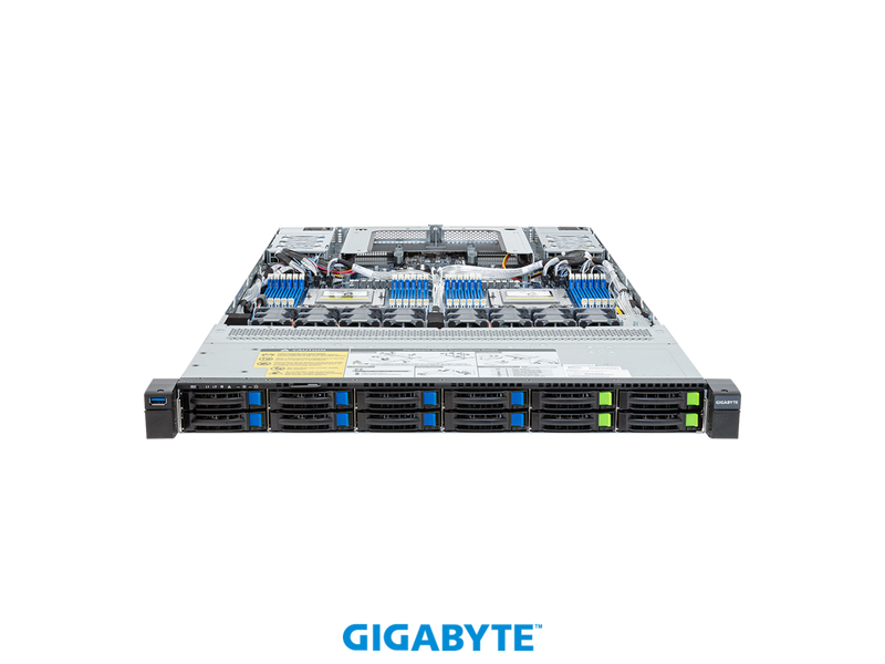 GIGABYTE R183-Z94-AAD2 Rack Server - AMD EPYC™ 9004 - 1U DP 12-Bay Gen5