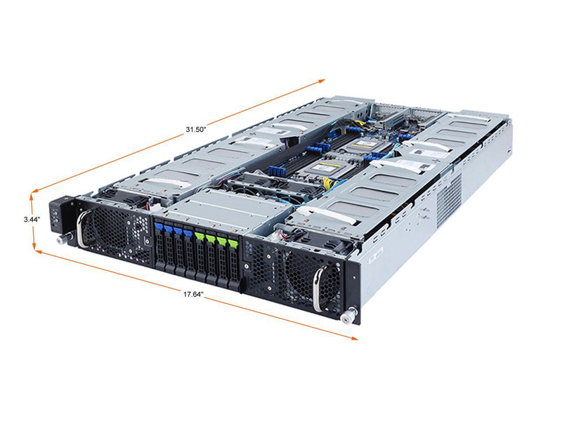 GIGABYTE G292-Z43-rev.A00 2U Rackmount Server Barebone Socket SP3 DDR4 3200