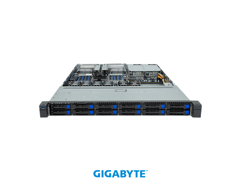 GTGABYTE 4th Gen Intel® Xeon® Scalable Server System - 1U UP 12-Bay SATA/SAS -