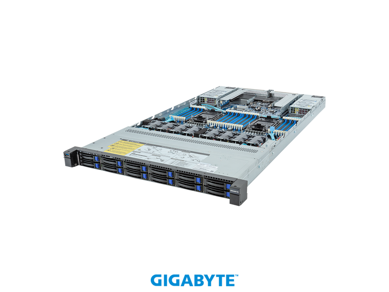 GIGABYTE 4th Gen Intel® Xeon® Scalable Server System - 1U DP 12-Bay SATA/SAS -