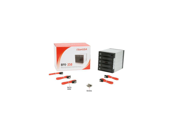 iStarUSA BPU-350SATA-BLACK 3x5.25" to 5x3.5" SAS/SATA 6.0 Gb/s Hot-Swap Cage -
