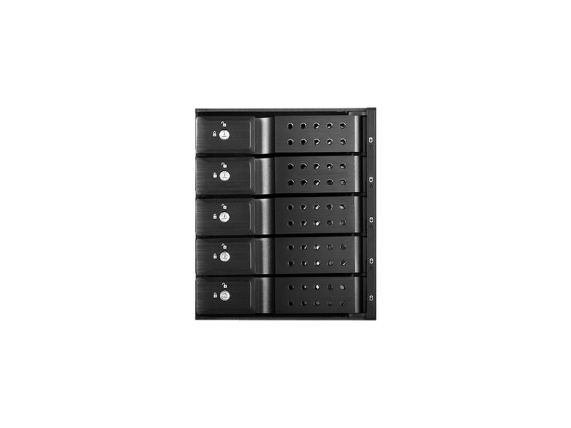 iStarUSA BPN-DE350HD-BLACK Trayless 3 x 5.25" to 5 x 3.5" 12Gb/s HDD Hot-swap