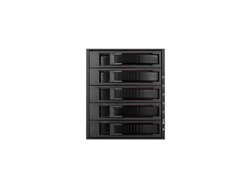 iStarUSA BPU-350HD-BLACK 3 x 5.25" to 5 x 3.5" 2.5" 12Gb/s HDD SSD Hot-swap Rack