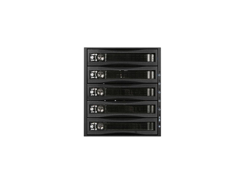 iStarUSA BPU-350HD-BPL 3 x 5.25" to 5 x 3.5" 2.5" 12Gb/s HDD SSD Hot-swap Rack