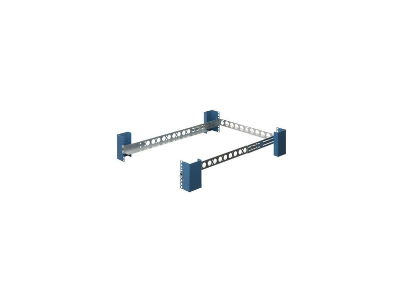 RackSolutions 1U Universal Rail with 24" Depth and Wirebar - Adjustable Mounting