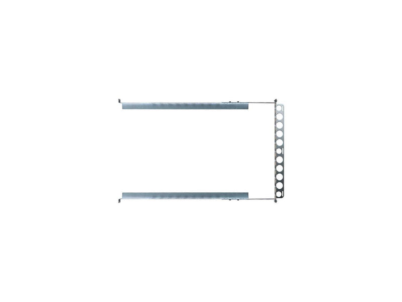 RackSolutions 1U Universal Rail with 24" Depth and Wirebar - Adjustable Mounting