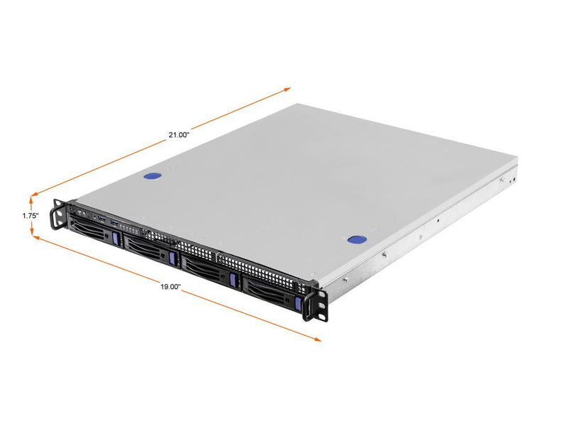 ASRock Rack 1U4LW-ROME/2T 1U Rackmount Server Barebone Socket SP3 RDIMM/ LRDIMM: