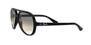 RAY-BAN CATS 5000 AVIATOR SIZE 59-13-140 ORB4125 BLACK/CLEAR GRADIENT GRAY - Like New