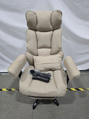 EFOMAO BIG AND TALL OFFICE CHAIR 400 LB WEIGHT CAPACITY WITH FOOT REST - BEIGE - Like New